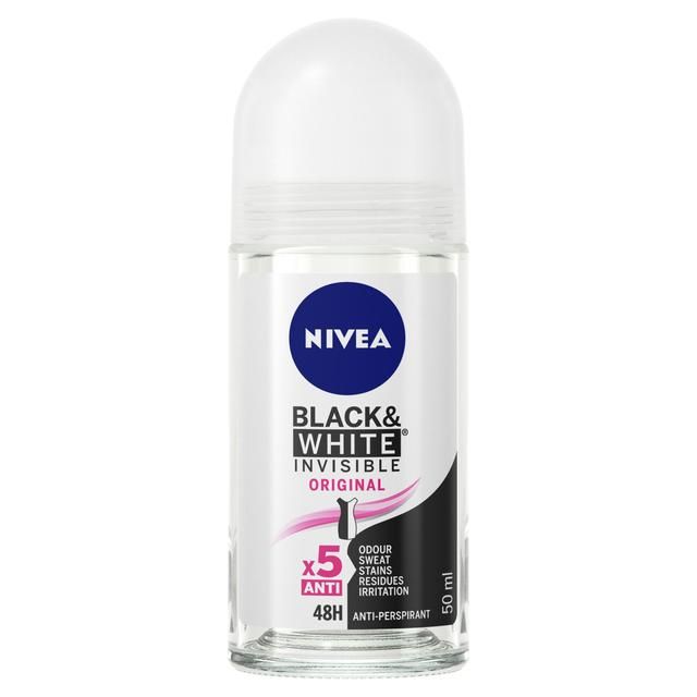 NIVEA Black &amp;amp; White Original Anti-Perspirant Deodorant Roll-On   50ml