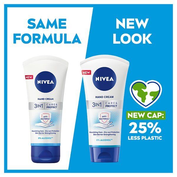 NIVEA Care &amp;amp; Protect 3 in 1 Anti-Bacterial Hand Cream 75ml