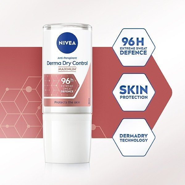 Nivea Derma Control Max Antiperspirant Deo Roll On 50Ml