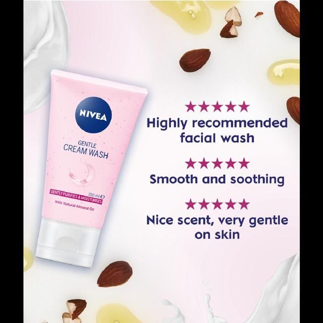 NIVEA Gentle Cream Face Wash for Dry Skin   150ml
