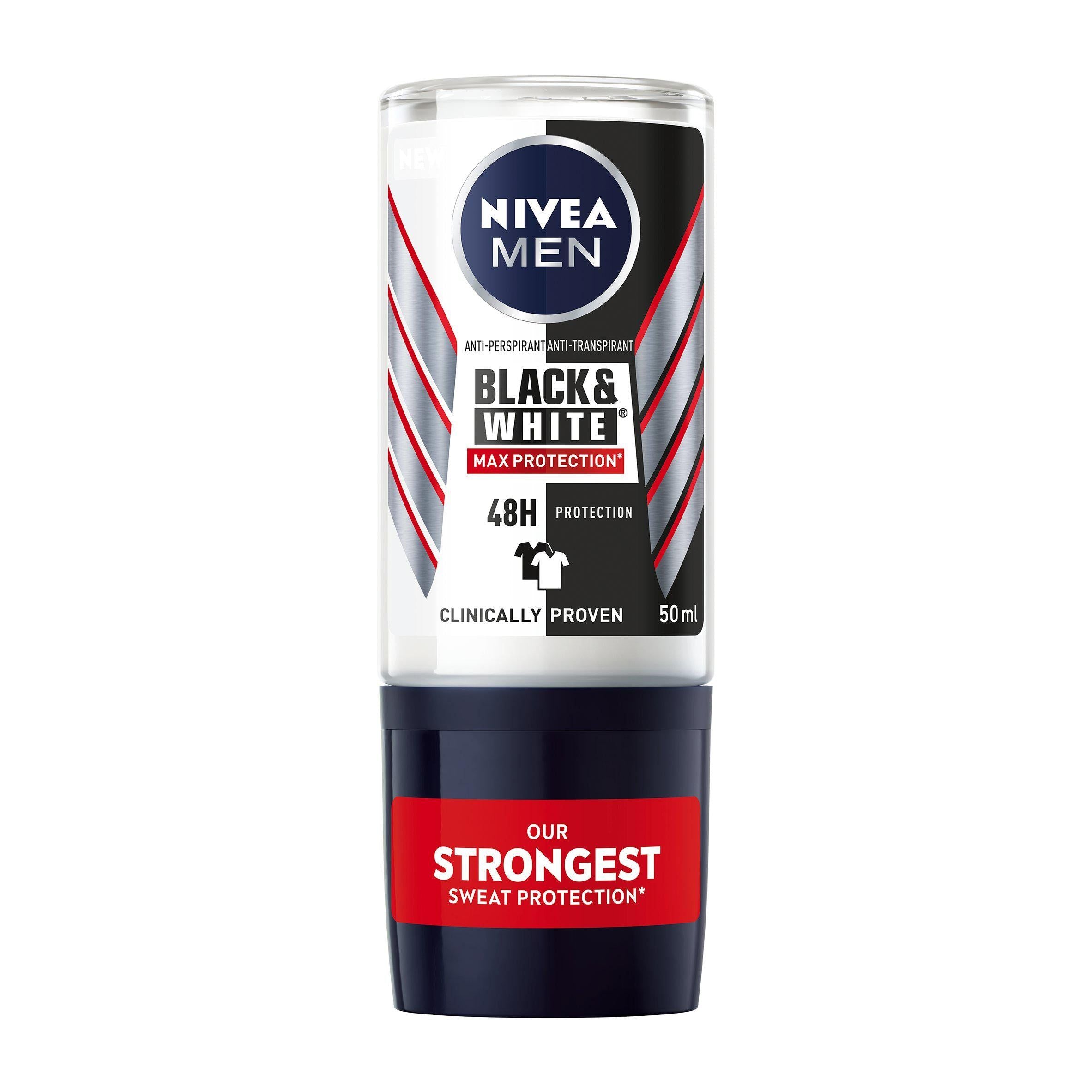 Nivea Men Black &amp;amp; White Max Protect Anti Perspirant Deodorant Roll On 50ml