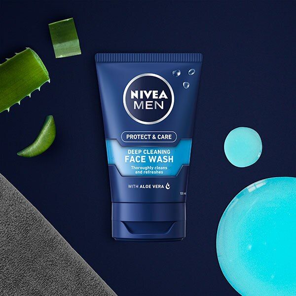 NIVEA MEN Deep Cleaning Face Wash Protect &amp;amp; Care, 100ml
