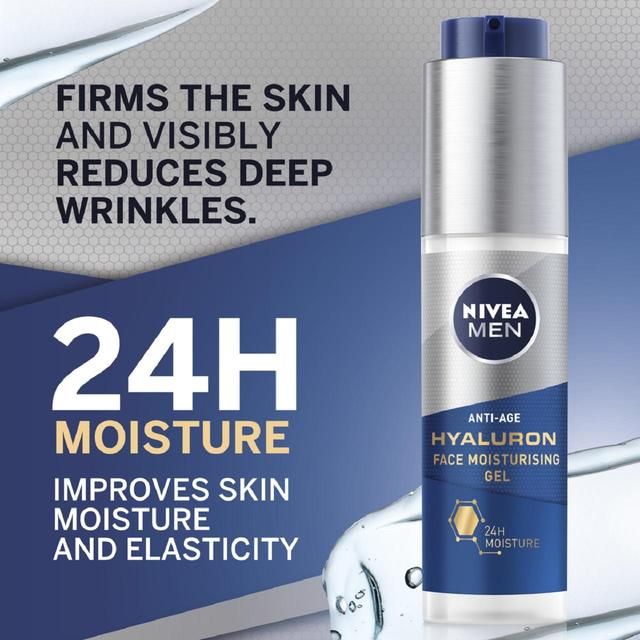 NIVEA MEN Hyaluron Anti-Age Face Moisturising Gel   50ml