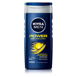 NIVEA MEN Power Invigorating + Citrus Infusion Shower Gel for Body, Face &amp;amp; Hair 250ml