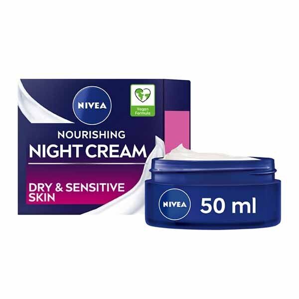 NIVEA Nourishing Night Cream for Dry &amp;amp; Sensitive Skin 50ml
