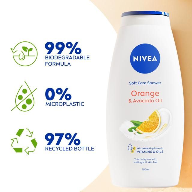 NIVEA Orange &amp;amp; Avocado Oil Shower Cream    750ml
