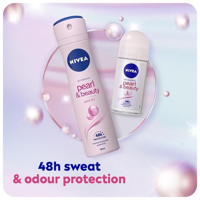 NIVEA Pearl &amp;amp; Beauty Anti-Perspirant Deodorant Roll-On    50ml