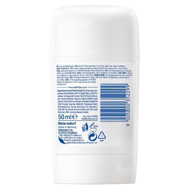 NIVEA Pearl &amp;amp; Beauty Anti-Perspirant Deodorant Stick    50ml