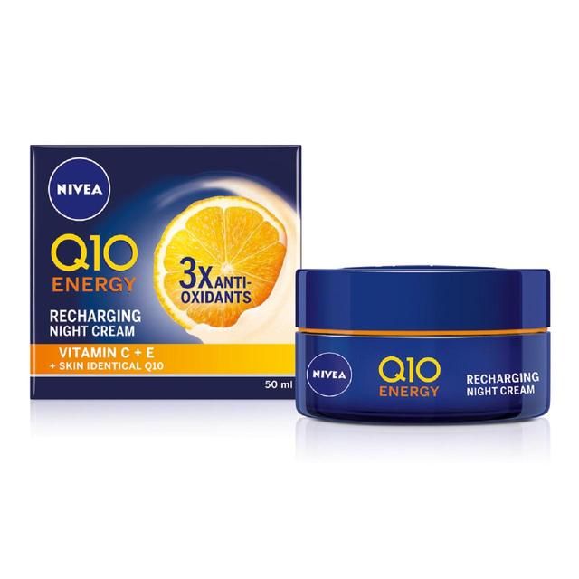 NIVEA Q10 Energy Anti-Wrinkle Recharging Night Face Cream with Vitamin C    50ml