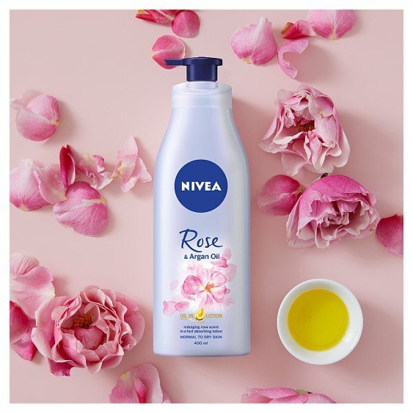 NIVEA Rose &amp;amp; Argan Oil Body Lotion Normal to Dry Skin 400ml