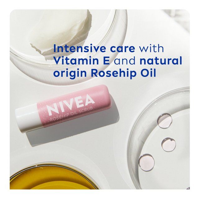 NIVEA Rosehip Oil Caring Scrub Lip Balm   4.8g