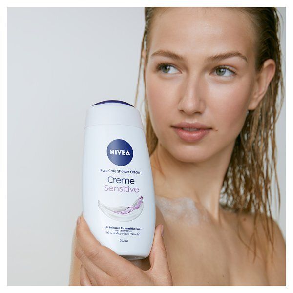 NIVEA Shower Cream Gel, Rich Moisture Sensitive, 250ml
