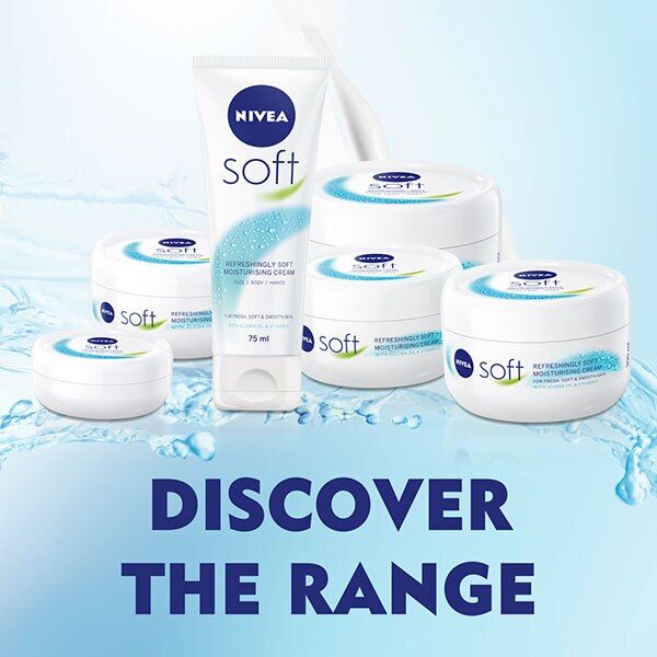 NIVEA Soft Moisturiser Cream for Face, Hands &amp;amp; Body, 200ml