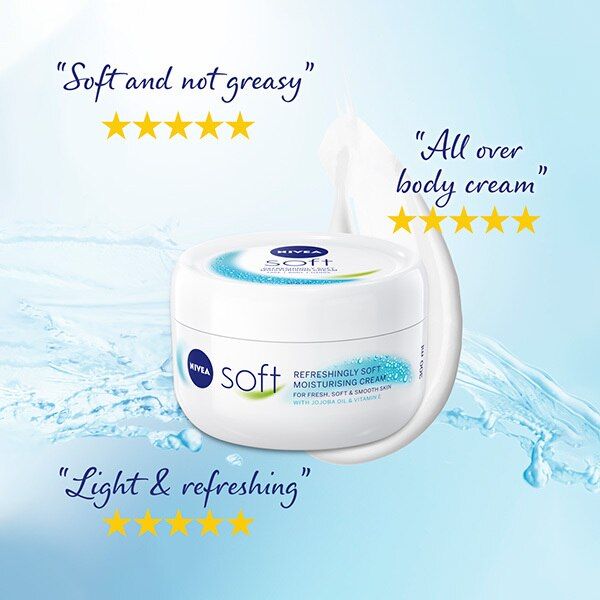 NIVEA Soft Moisturiser Cream for Face, Hands &amp;amp; Body, 300ml