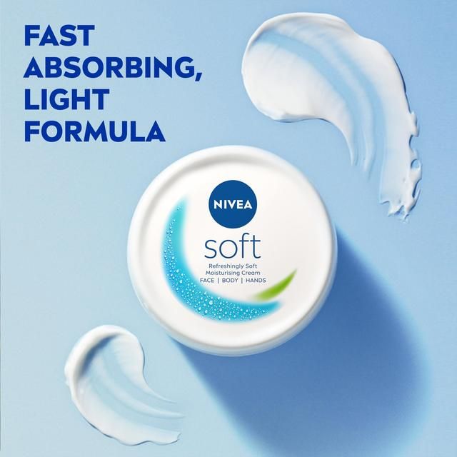 NIVEA Soft Moisturiser Cream for Face Hands &amp;amp; Body   300ml
