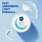 NIVEA Soft Moisturiser Cream for Face Hands &amp;amp; Body   300ml