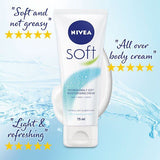 NIVEA Soft Moisturiser Cream for Face, Hands &amp;amp; Body, 75ml