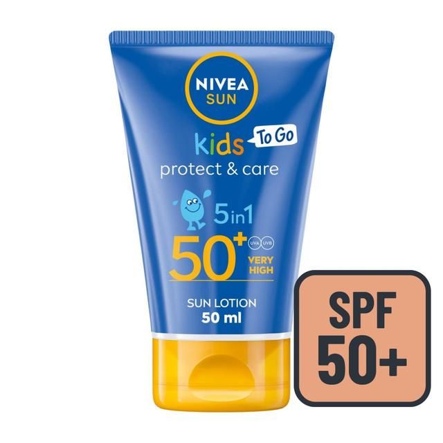 NIVEA SUN Kids Protect &amp;amp; Care SPF 50+ Sun Cream Pocket Size   50ml
