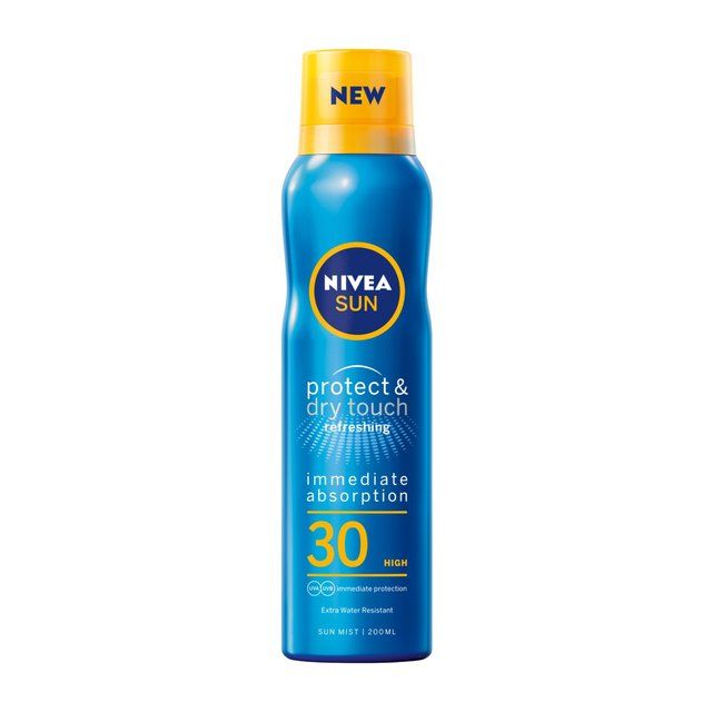 NIVEA SUN Protect &amp;amp; Dry Touch SPF 30 Mist Sunscreen Spray   200ml