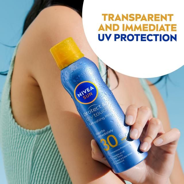 NIVEA SUN Protect &amp;amp; Dry Touch SPF 30 Mist Sunscreen Spray   200ml