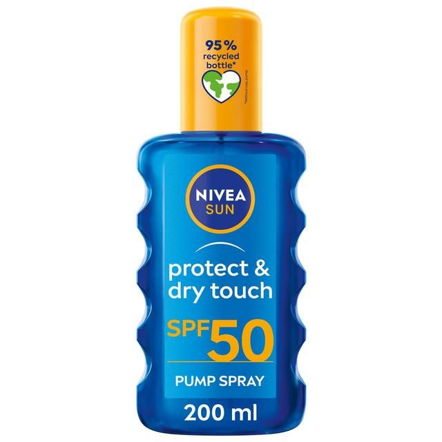 NIVEA SUN Protect &amp;amp; Dry Touch SPF 50 Sunscreen Spray   200ml