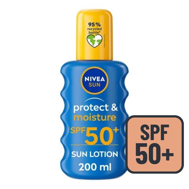 NIVEA SUN Protect &amp;amp; Moisture SPF 50+ Sun Lotion Spray    200ml