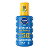 NIVEA SUN Protect &amp;amp; Moisture SPF 50+ Sun Lotion Spray    200ml