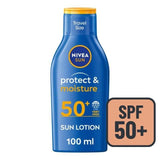 NIVEA SUN Protect &amp;amp; Moisture SPF 50+ Sun Lotion Travel Size   100ml