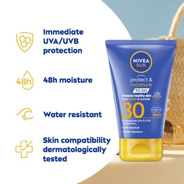 Nivea Sun Protect &amp;amp; Moisture To Go Tube SPF30 50ml