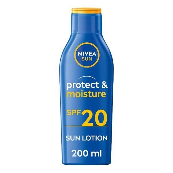 NIVEA SUN Suncream Lotion SPF 20, Protect &amp;amp; Moisture 200ml