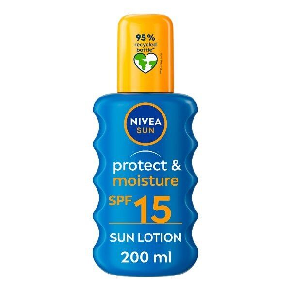 NIVEA SUN Suncream Spray Protect &amp;amp; Moisture SPF15 200ml