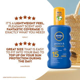 NIVEA SUN Suncream Spray Protect &amp;amp; Moisture SPF15 200ml