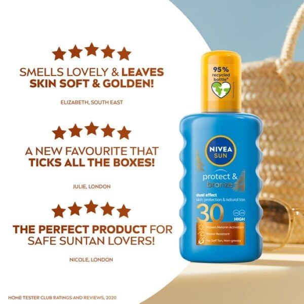 NIVEA SUN Tan Activating Spray SPF 30 Protect &amp;amp; Bronze 200ml
