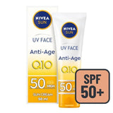 NIVEA SUN UV Face SPF 50 Sun Cream Q10 Anti-Age   50ml