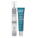 No7 LABORATORIES Line Correcting Booster Serum &amp;amp; Protect &amp;amp; Perfect Intense ADVANCED Serum 30ml Bundle