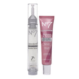 No7 LABORATORIES Line Correcting Booster Serum &amp;amp; Restore &amp;amp; Renew FACE &amp;amp; NECK MULTI ACTION Serum 30ml Bundle