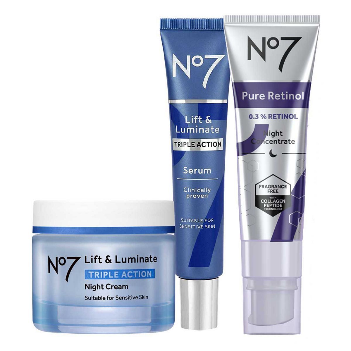 No7 Lift &amp;amp; Luminate TRIPLE ACTION Night Regime