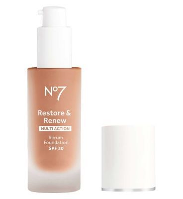 No7 Restore &amp;amp; Renew Serum Foundation 30ml SPF 30 cool beige