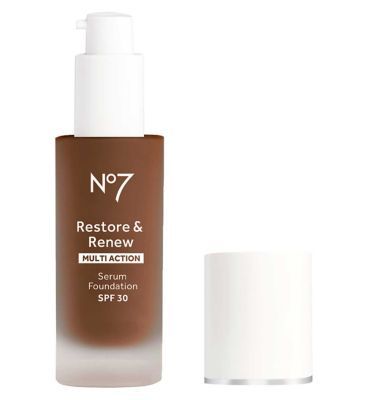 No7 Restore &amp;amp; Renew Serum Foundation 30ml SPF 30 umber