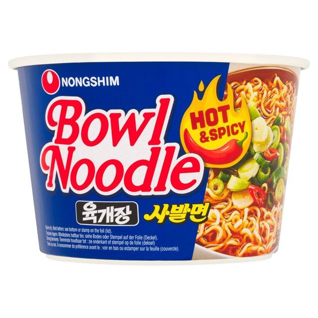 Nongshim Hot &amp;amp; Spicy Bowl Noodles   100g