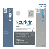 Nourkrin&amp;reg; MAN Bundle For Hair Preservation + Free Shampoo and Conditioner (12 Month Supply)