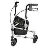 NRS Healthcare 3 Wheel Aluminium Rollator Silver