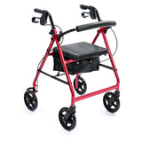 NRS Healthcare A-Series 4-Wheel Rollator- Red