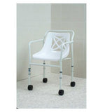 NRS Healthcare Height Adjustable Economy Mobile Shower&amp;nbsp;Chair