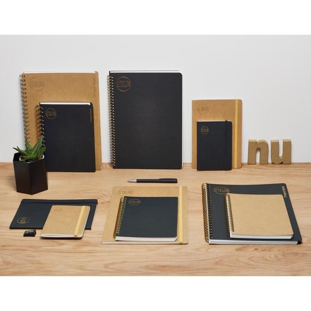 Nu Kraft A5 Black Stitched Notebook - 80 pgs