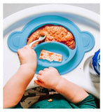 Nuby Monkey Mat Silicone Section Plate - Pink or Blue