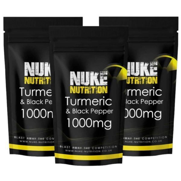 Nuke Nutrition Turmeric &amp;amp; Black Pepper Capsules 1000mg-180ct