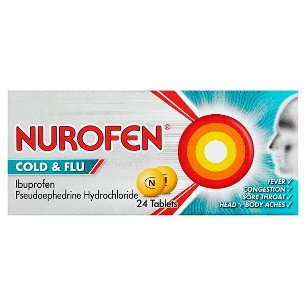 Nurofen Cold &amp;amp; Flu Relief Ibuprofen Decongestion Tablets 24s