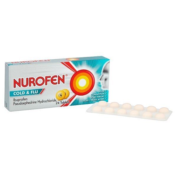 Nurofen Cold &amp;amp; Flu Relief Ibuprofen Decongestion Tablets 24s