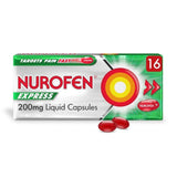 Nurofen Express Pain Relief Ibuprofen 200mg Liquid Caps   16 per pack